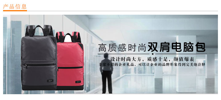 高質感時尚雙肩電腦包定做