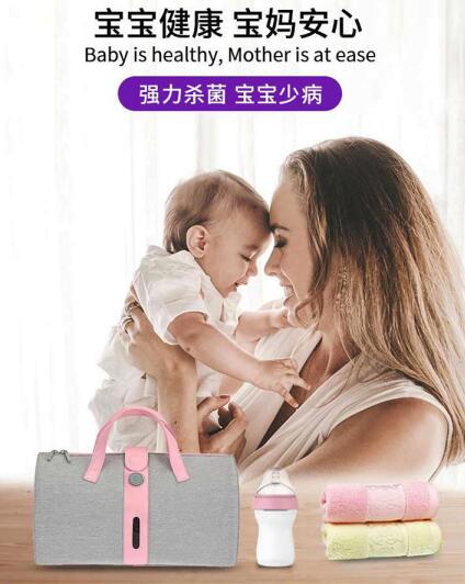 疫情防護，紫外線殺菌消毒五面折疊式便攜袋在行動
